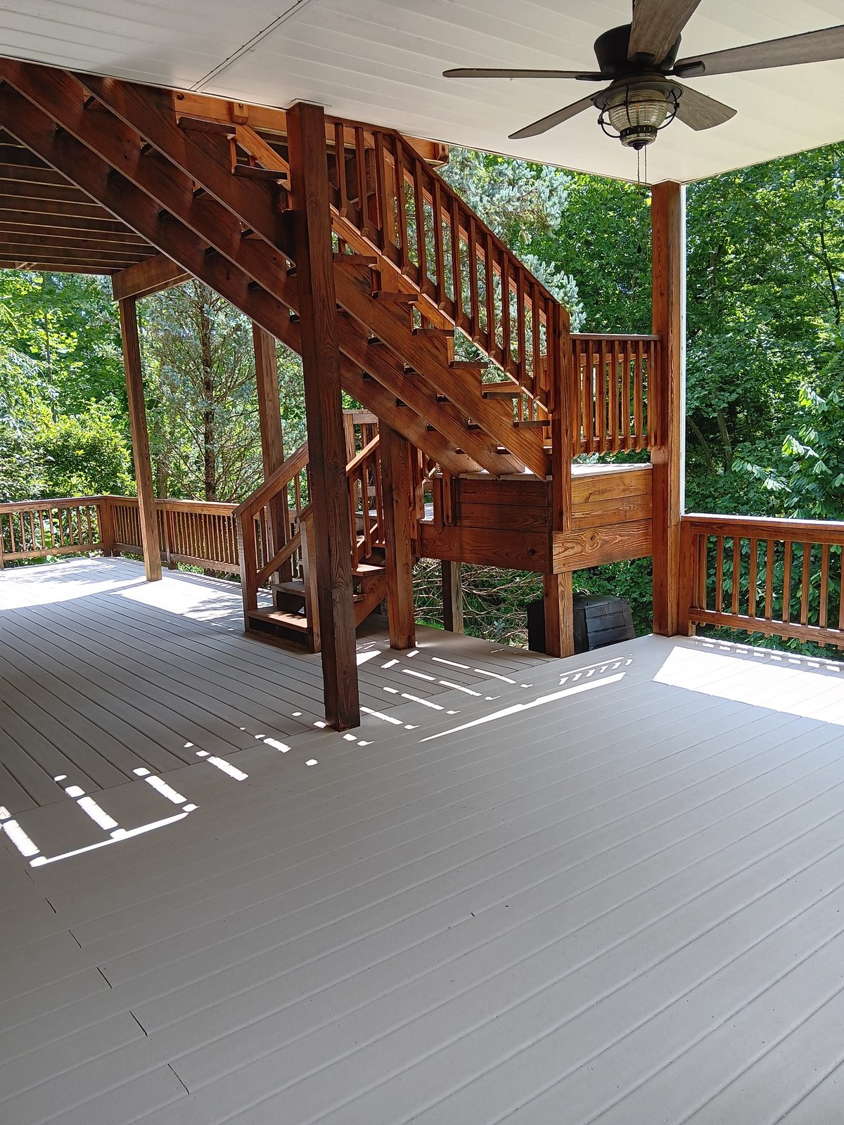 Deck staining