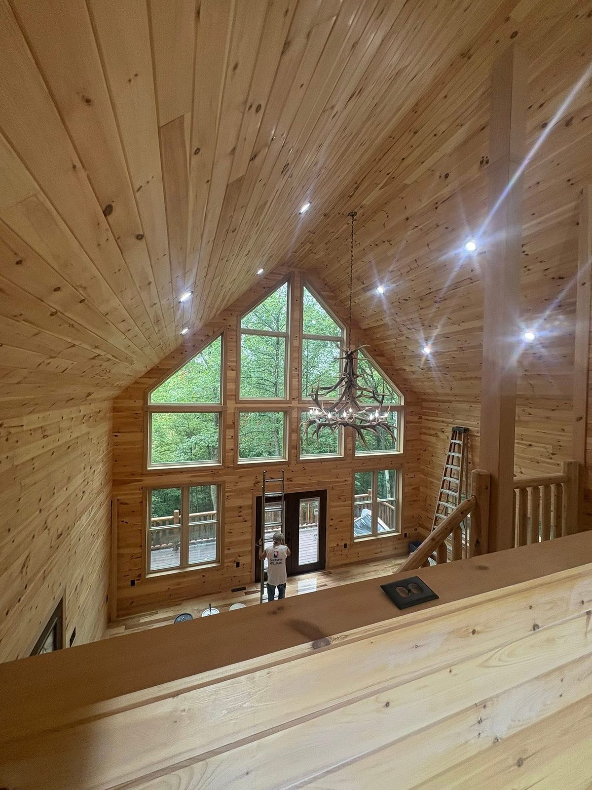 Interior wood staining